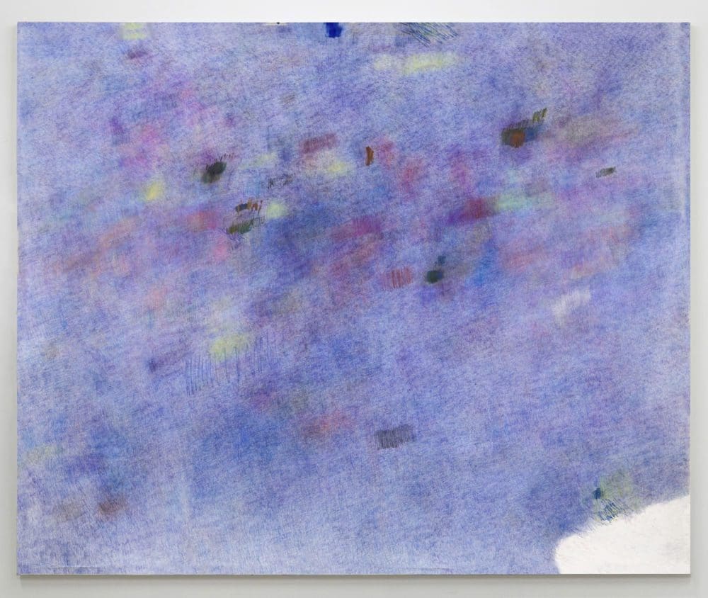 Angiola Gatti Untitled (Senza titolo), 2020 Ballpoint pens, colored pencils, rapidografh and oil sticks on canvas 82 1/2 x 102 1/4 inches (210 x 260 cm)