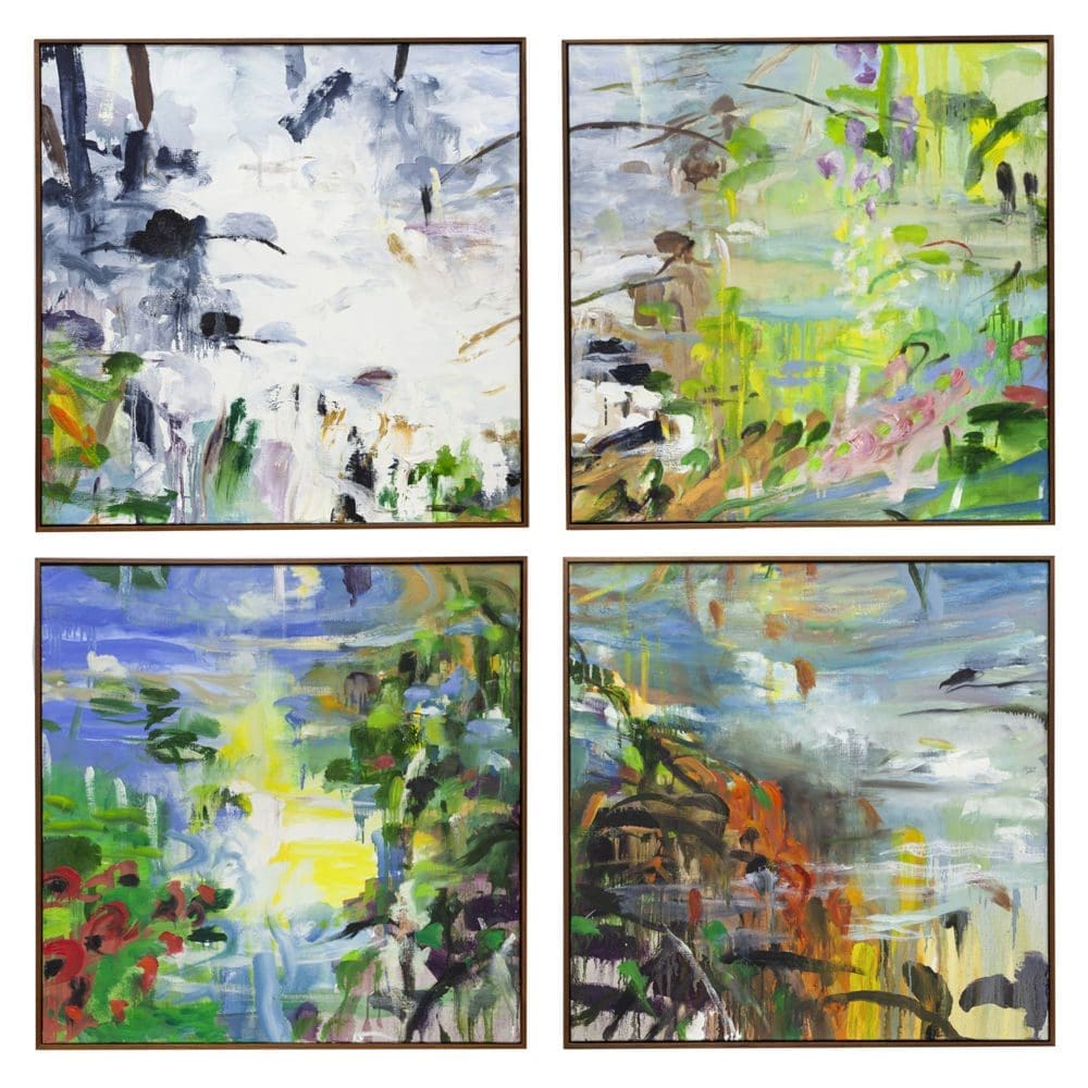 Seasons- Spring, Summer, Fall, Winter, 2001 Oil on canvas, four panels 30 x 30 inches (76.2 x 76.2 cm) each