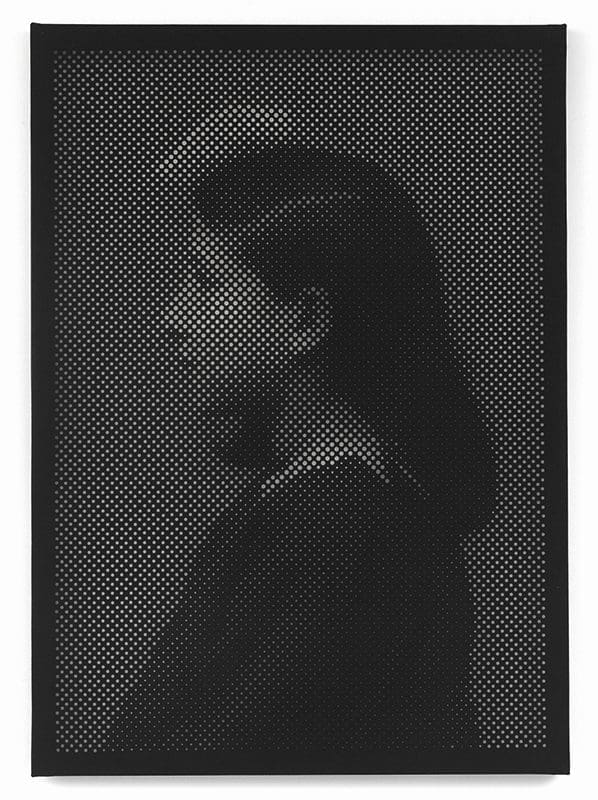 Of Faces XVIII (Portraits of Pictures) A, , Acrylic on perforated canvas, 51 x 36 inches (129.5 x 91.4 cm)