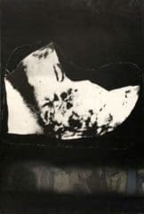 Napalm Elegy 20, 1973, Collage on masonite, 43 x 29 inches