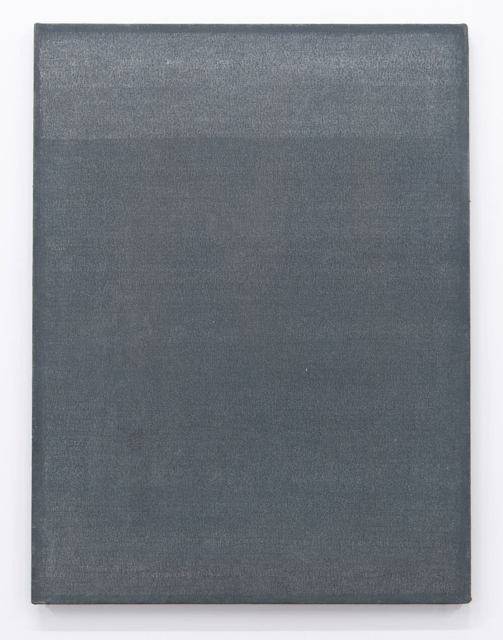 Rudolf Baranik Words Series, 1980 Oil and silver graphite on canvas 24 x 18 inches (61 x 45.7 cm)