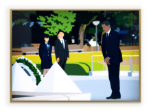 Kota Ezawa Visit to Hiroshima, 2020 Duratrans transparency and lightbox 30 x 42 inches (76.2 x 106.7 cm) Edition of 5