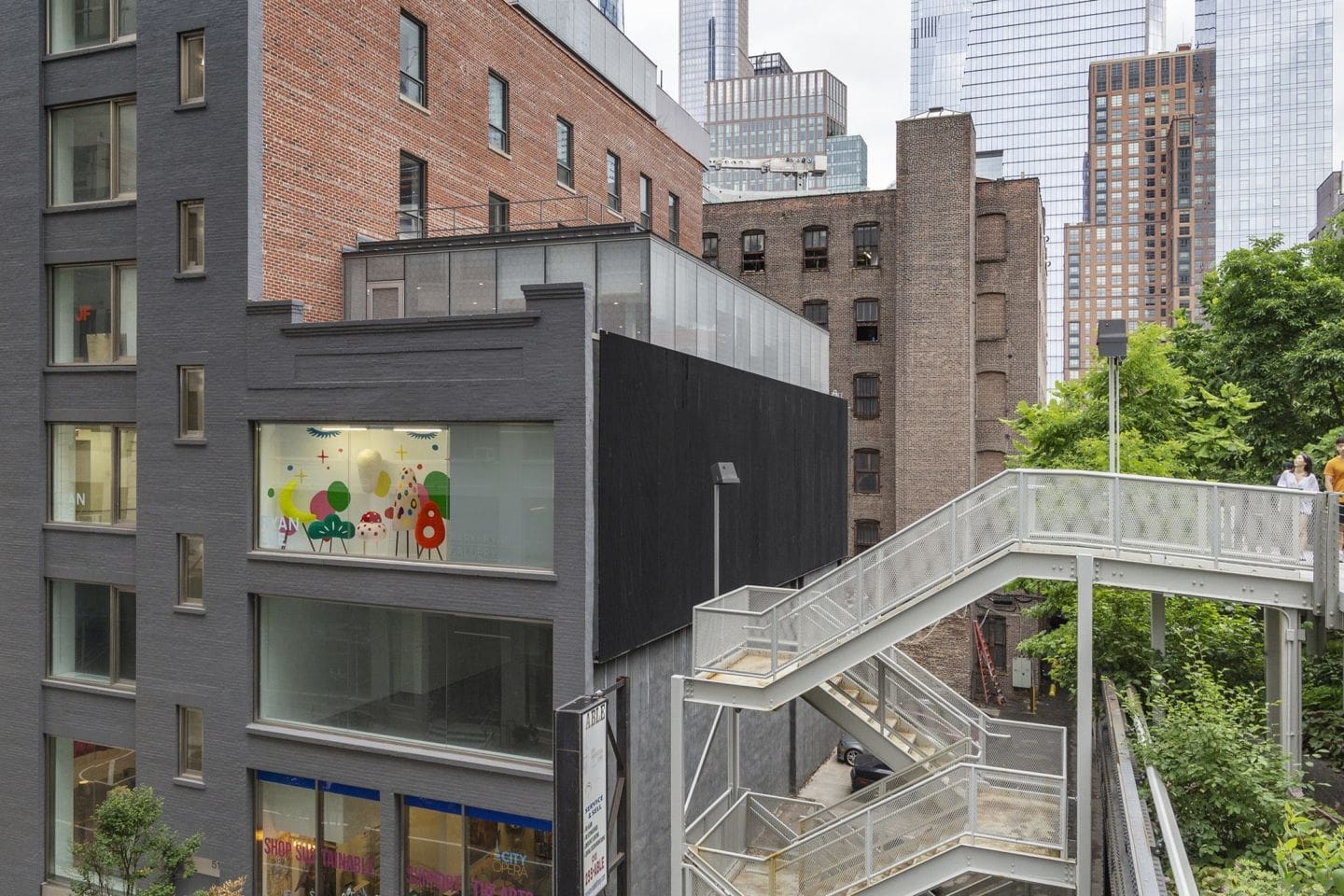 View of Radical Hope, 2021 from the High Line at 26th Street