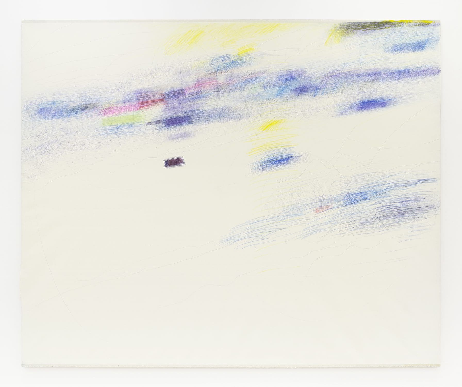 Angiola Gatti Untitled (Senza titolo), 2018-2021 Ballpoint pen, colored pencil, and oil stick on canvas 84 1/2 x 103 inches (214.6 x 261.6 cm)