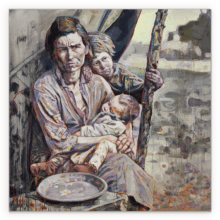 Migrant Mother: Mealtime, 2016 Oil on canvas 60 x 60 inches (152.4 x 152.4 cm)