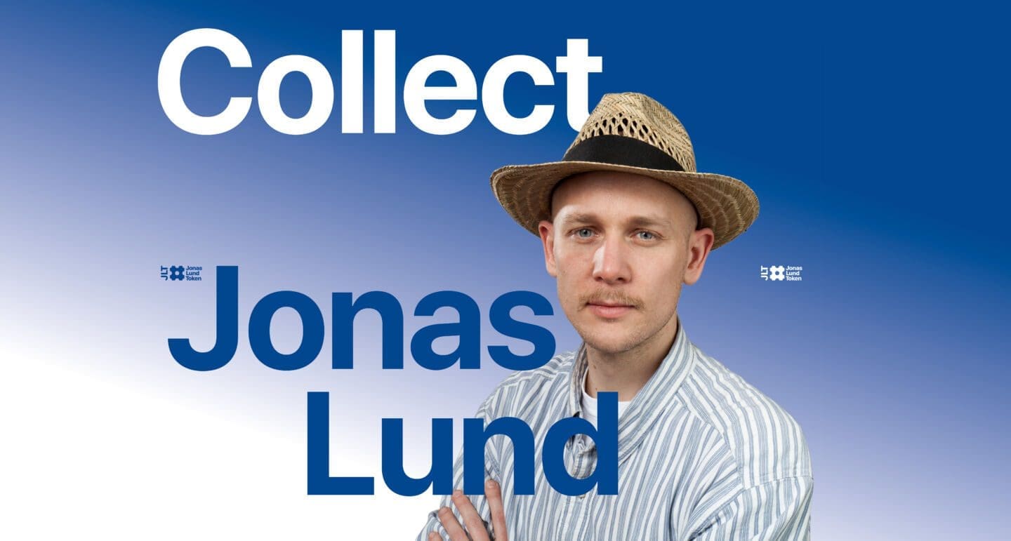 Collect Jonas Lund, 2023, Vinyl banner, 102 x 194 inches
